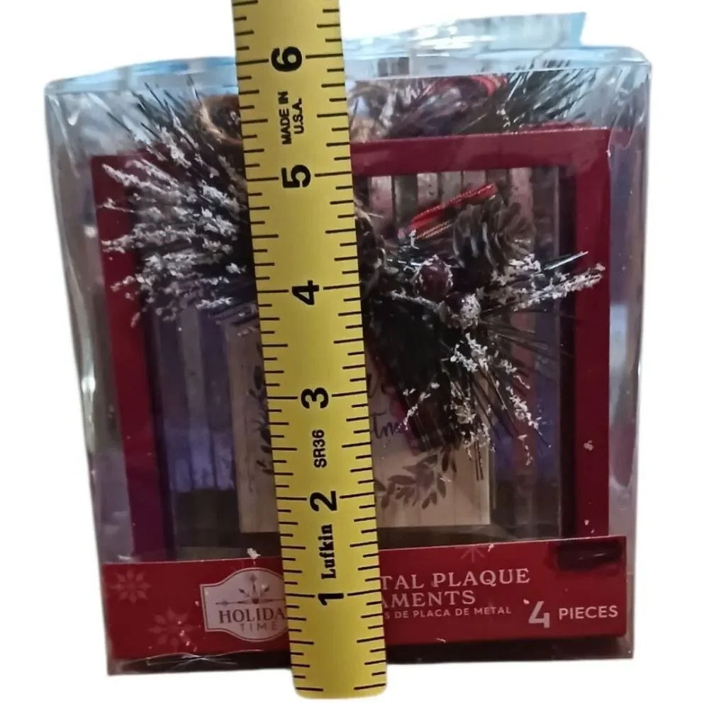 Festive Holiday Candle Set with Pine and Ribbon